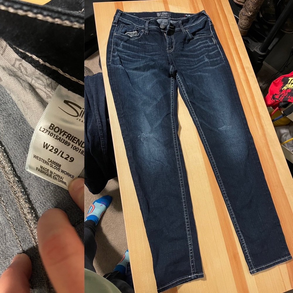 Silver jean skinny jeans